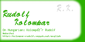 rudolf kolompar business card